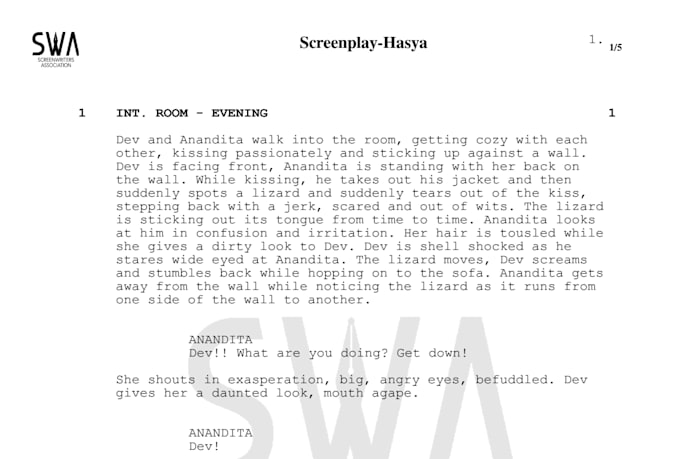 write stories and scripts also give feedback to you work